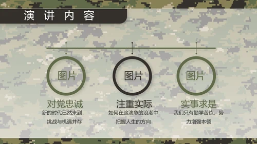 迷彩风部队军事训练汇报动态PPT模板