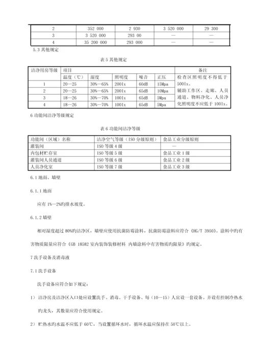 食品生产车间洁净室建设规范.docx