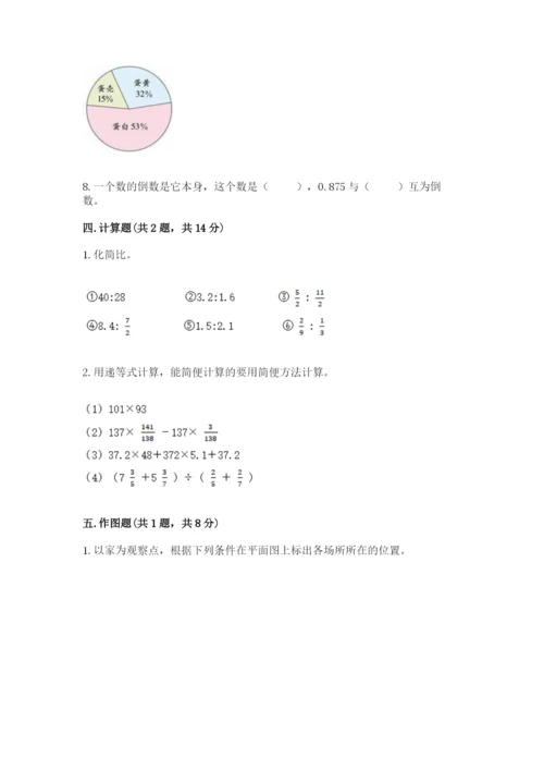小学六年级上册数学期末测试卷及完整答案一套.docx