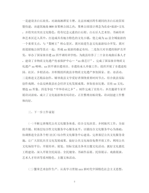 精编之经典范文文化旅游体育局年工作总结及年工作计划.docx