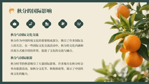 绿色复古风秋分节气的历史文化习俗PPT模板