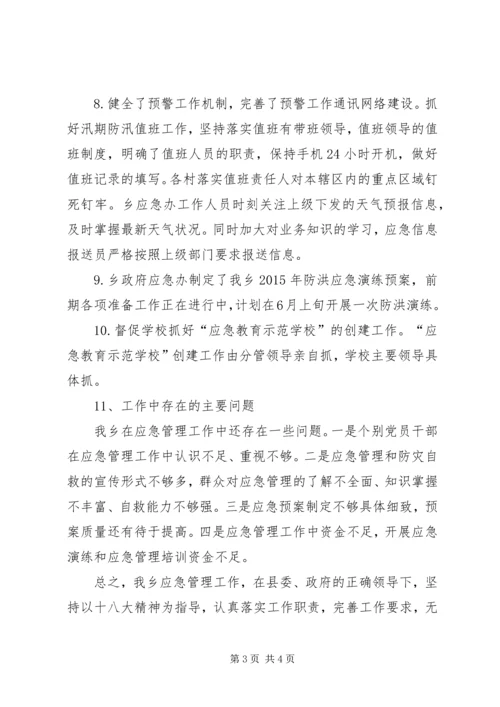 乡镇年度应急管理安全工作总结.docx