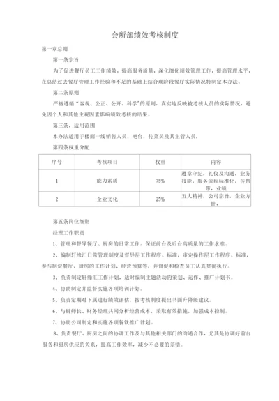 会所部绩效考核制度.docx