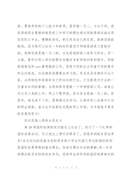 实训实践心得体会范本2021.docx