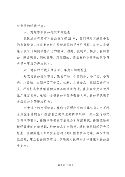春节食品安全检查计划.docx