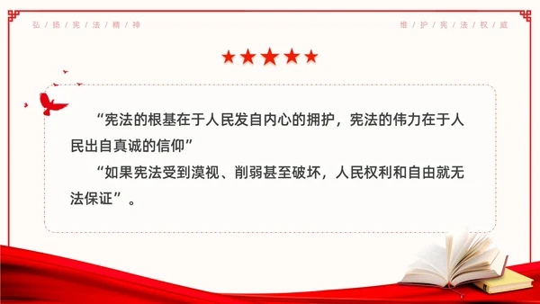 红色简约风国家宪法日法律知识培训学习活动PPT