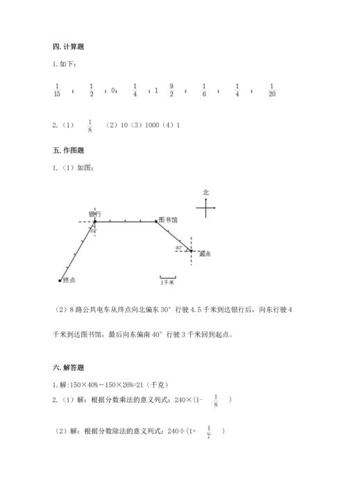 人教版六年级上册数学期末测试卷【考点提分】.docx