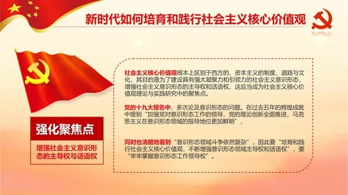 新时代培育社会主义核心价值观PPT模板