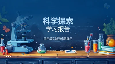 科学探索学习报告PPT模板