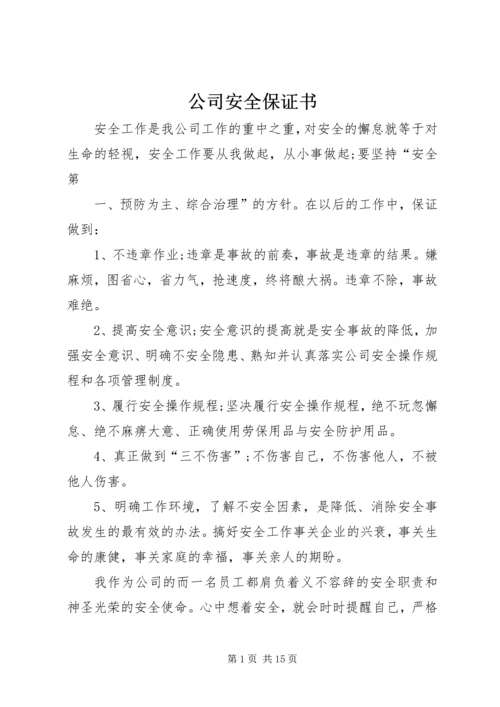 公司安全保证书 (2).docx