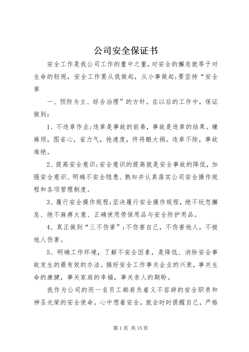 公司安全保证书 (2).docx