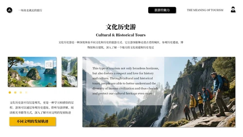 橙白旅游创意主题宣传PPT模板
