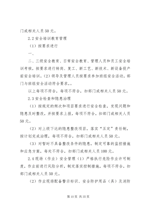 年度安全生产目标的实施计划和考核办法 (2).docx