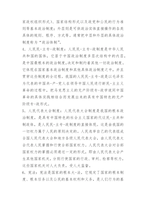 当代中国政治制度名词解释一.docx