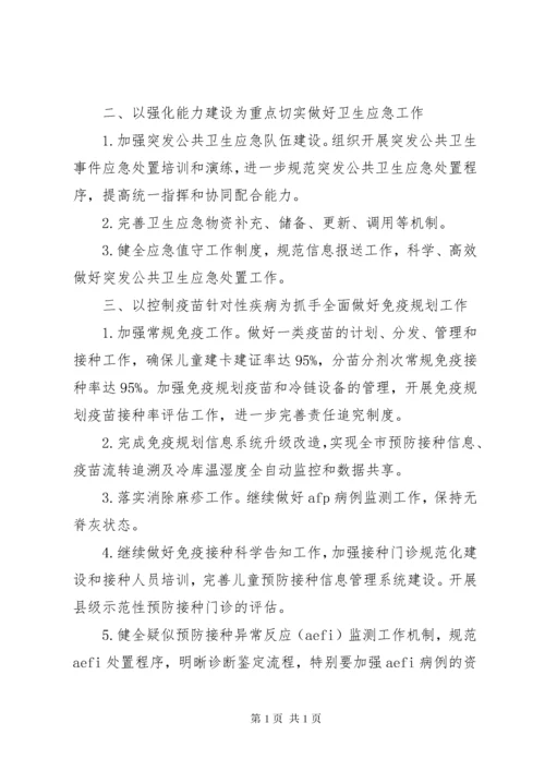 疾病预防控制中心XX年工作计划.docx
