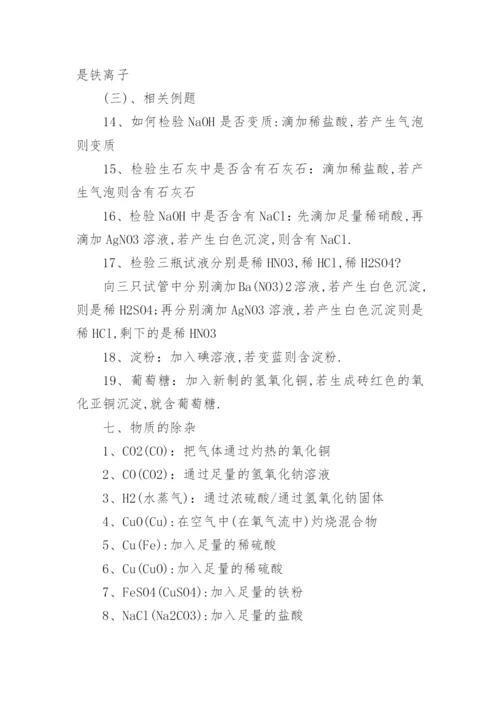 初中化学知识点提纲_初三化学复习提纲.docx