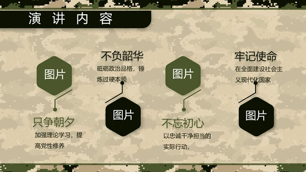 八一军事部队士兵职责汇报PPT动态模板