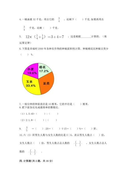 2022六年级上册数学《期末测试卷》及参考答案【黄金题型】.docx