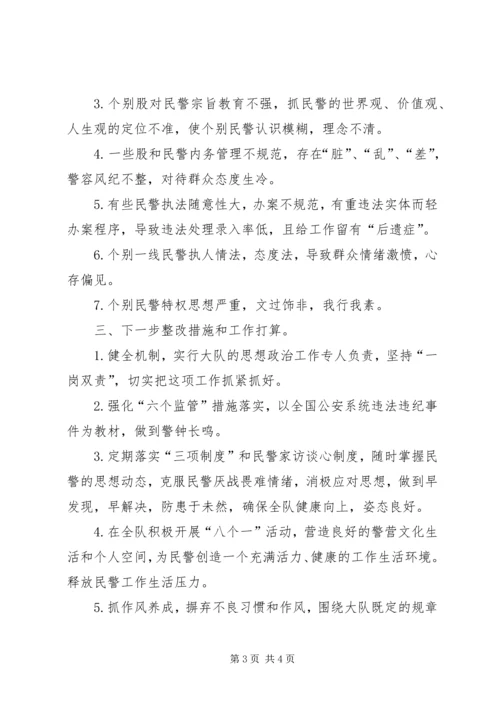 交警队思想政治工作汇报.docx