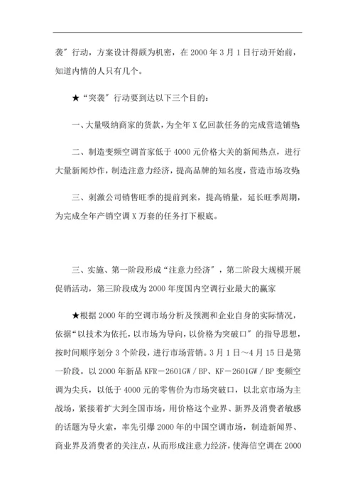 某某空调行业年度营销策划案例.docx