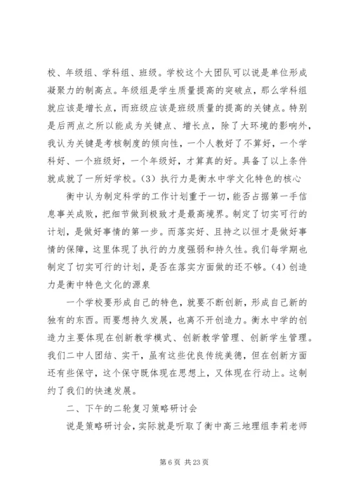 赴衡水二中学习感悟.docx