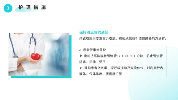 胸腔闭式引流管的护理绿色医疗简约风胸腔闭式引流管护理PPT模板护理查房
