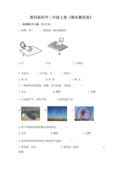 教科版科学二年级上册《期末测试卷》精品（b卷）.docx