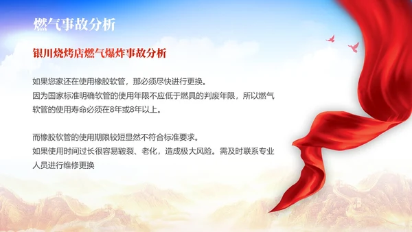 红色展板简约风燃气安全培训PPT课件