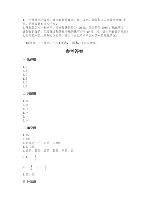 韶关市小升初数学测试卷完美版.docx