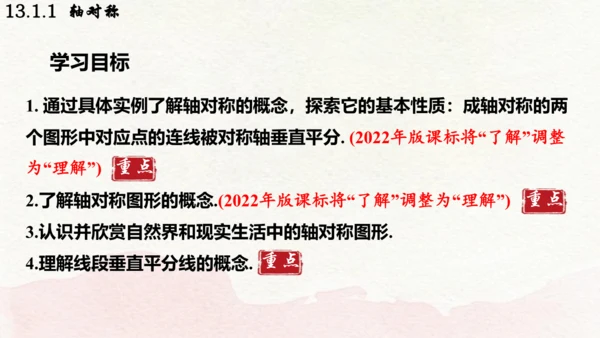 人教版数学八年级上册13.1.1  轴对称课件（共29张PPT）