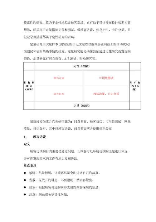 最全的用户调研标准流程