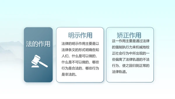 蓝色中国风法律法规讲堂动态PPT模板