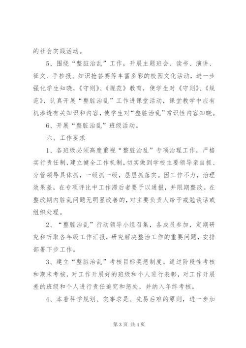 小学整脏治乱实施方案及措施.docx