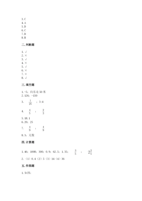 冀教版小学六年级下册数学期末检测试题【精选题】.docx