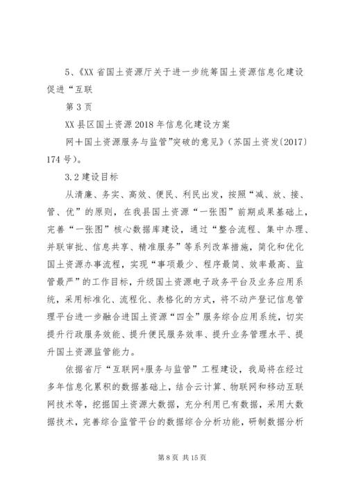 金湖国土资源XX年信息化建设方案五篇范文.docx