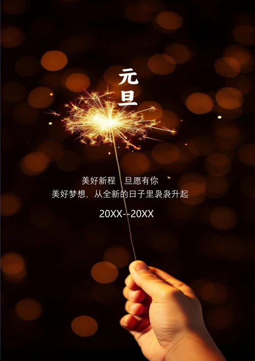 美好新程旦愿有你元旦海报
