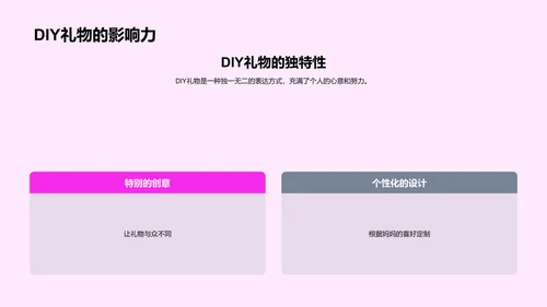 制作母亲节DIY礼物PPT模板