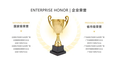 简约风企业荣誉单页PPT内容页