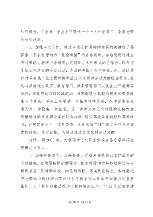 在全省农村劳动力转移培训工作座谈会结束时的讲话 (3).docx