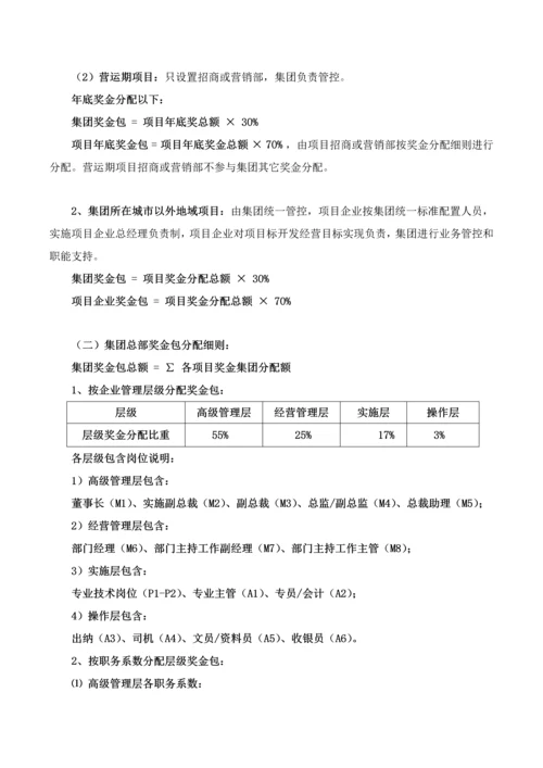 房地产集团奖金激励管理专项方案.docx