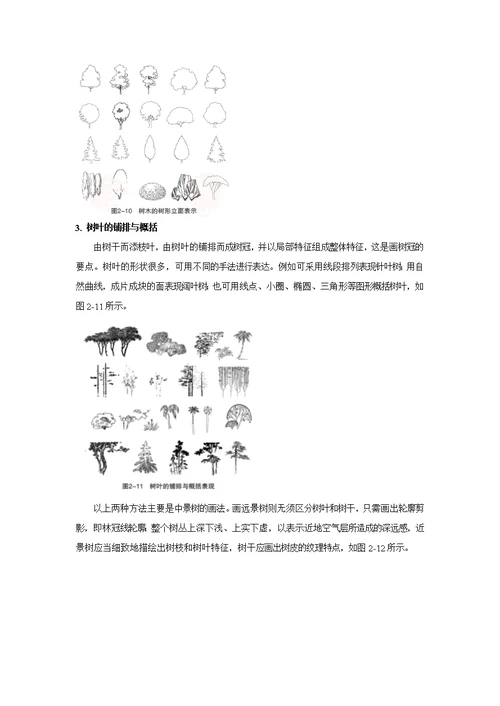 园林制图教案02项目二园林要素表现