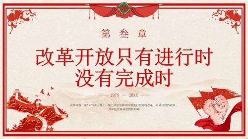 改革开放45周年复古红色学习党课