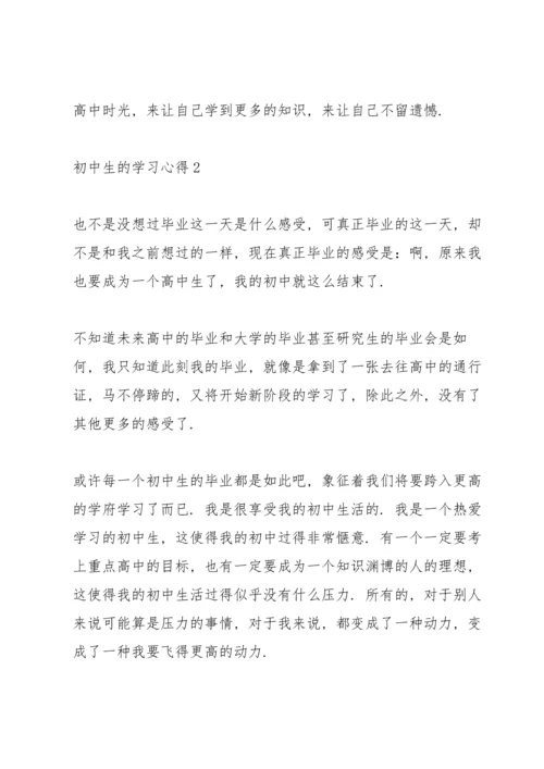 初中生的学习心得范文10篇.docx