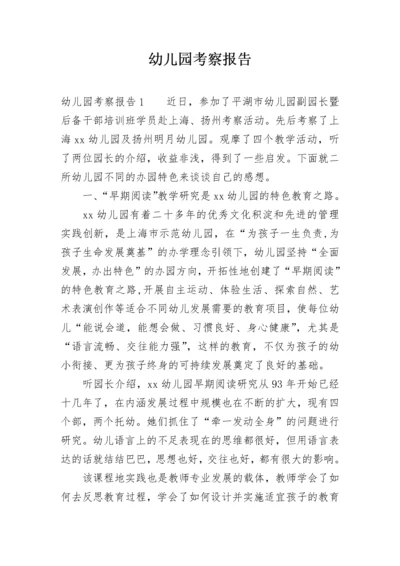 幼儿园考察报告.docx