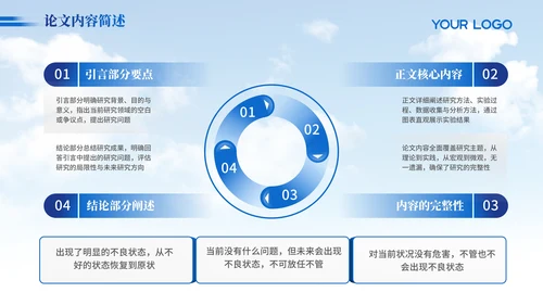 蓝色简约大气毕业答辩PPT模版