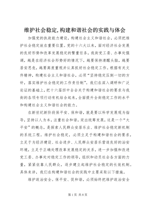 维护社会稳定,构建和谐社会的实践与体会.docx