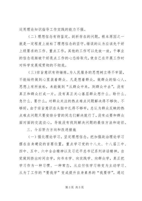 乡镇民主生活会讲话提纲.docx