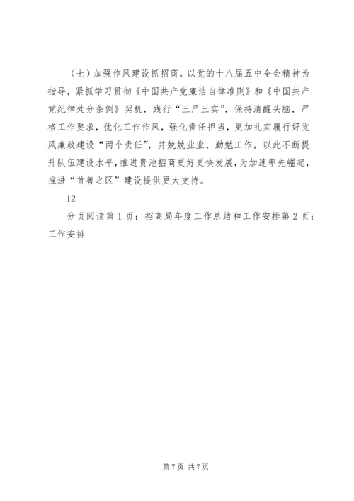 招商局年度工作总结和工作安排.docx