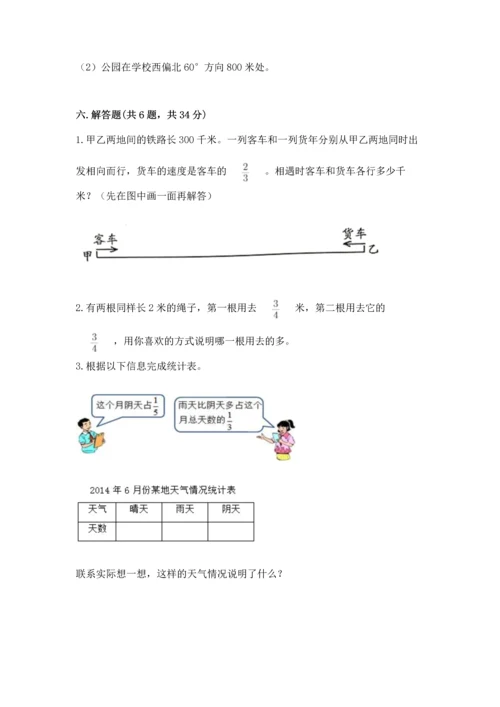 人教版六年级上册数学期中测试卷【研优卷】.docx