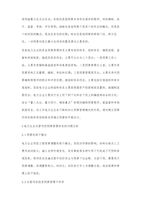 对电力企业资金预算管理的认识与思考.docx